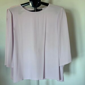 Eileen Fisher Soft Lilac Silk Blouse Size L